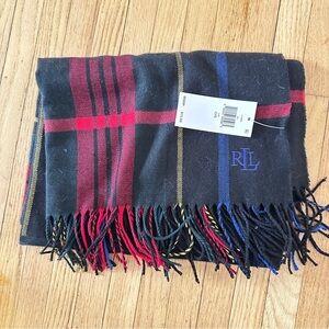 Ralph Lauren Plaid Wool Scarf NWT